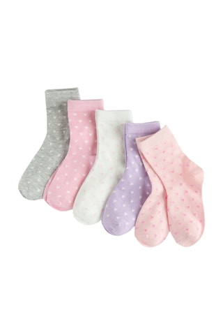 5 paires de chaussettes - Rose et violet
