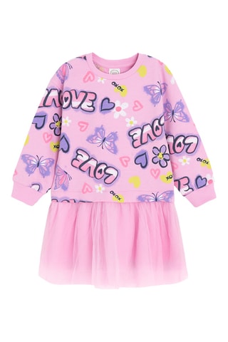Vestido e leggings - Preto e rosa