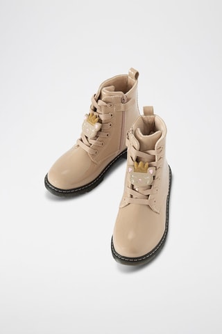Botins envernizados - Bege
