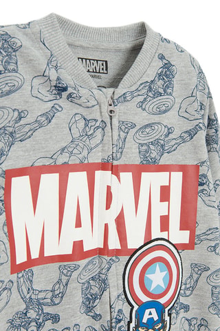 Macacão Captain Marvel Avengers Marvel - Cinzento-claro mesclado