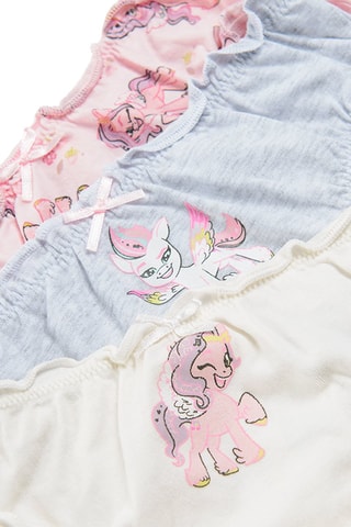 5 slips My little pony Ecru et rose