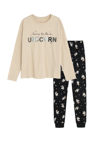 Pijama - Cru e preto
