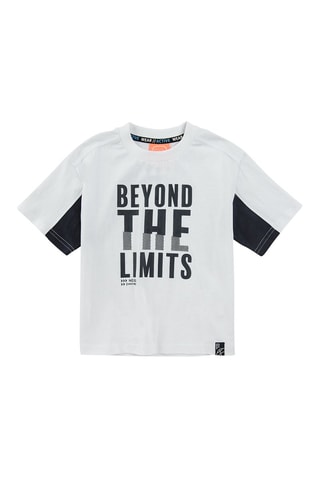 T-shirt e calções - Branco e azul-noite