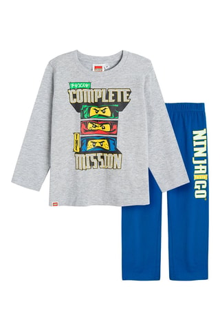 Pijama Ninjago Cinzento e azul-cobalto