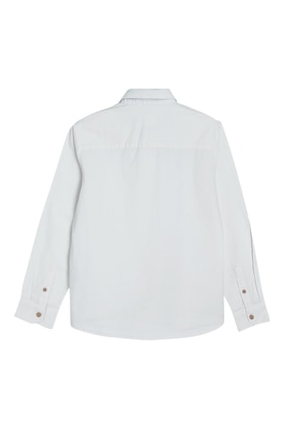 Camisa e laço Branco e azul-marinho