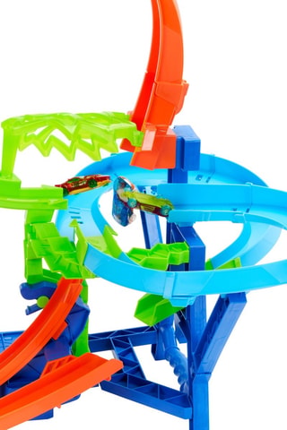Pista Choque en el aire con propulsor motorizado y coche Hot Wheels - Desde 5 años