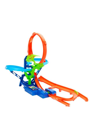 Pista Choque en el aire con propulsor motorizado y coche Hot Wheels - Desde 5 años
