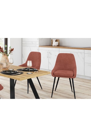 2 sillas Olivia - 47,5 x 79 x 54 cm - Tapizado de terciopelo