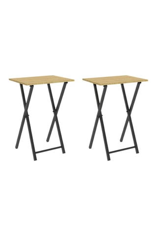 2 mesas auxiliares plegables Memphis - 48 x 36 x 65 cm