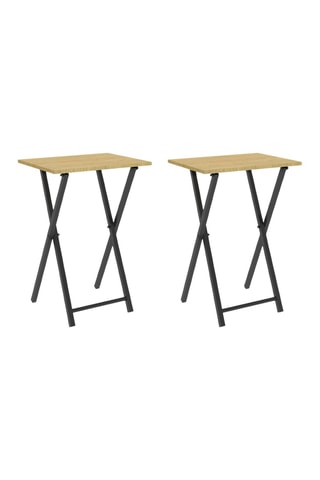 2 mesas auxiliares plegables Memphis - 48 x 36 x 65 cm
