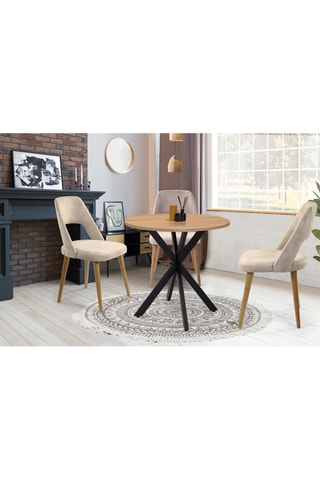 Mesa de comedor redonda Soline - 110 x 76 x 110 cm