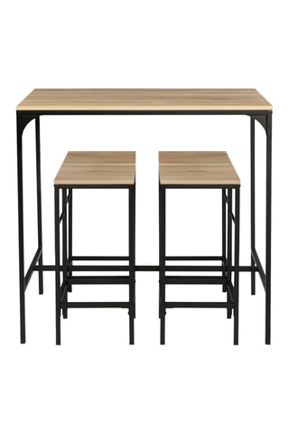 Mesa de bar y 4 taburetes Pharell - 100 x 60 x 95 cm y 32 x 32 x 67 cm