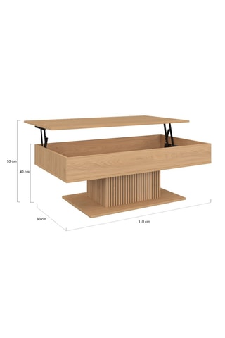 Mesa de centro elevable Tania - 110 x 40/53 x 60 cm
