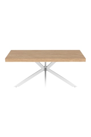 Mesa Brixton - imitación madera y blanco