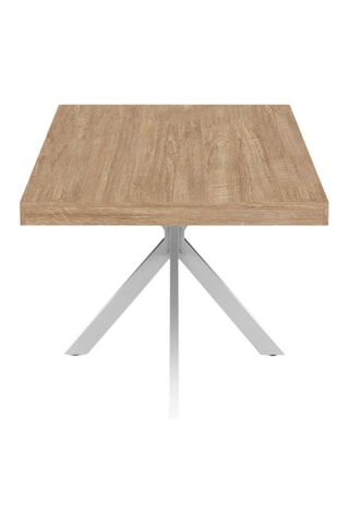 Mesa Brixton - imitación madera y blanco