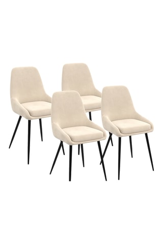 4 sillas Olivia - 47,5 x 79 x 54 cm - Tapizado de terciopelo