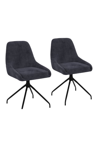 2 sillas Olivia - 47,5 x 79 x 54 cm - Tapizado de terciopelo