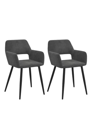 2 sillones Heidi - 52 x 80 x 53 cm - Tela de terciopelo