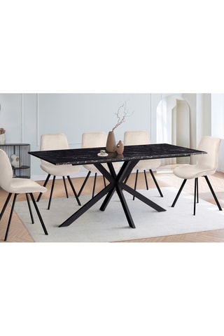 Mesa de comedor Glam - Negro