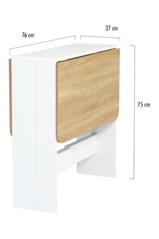 Mesa consola plegable Edi - 76/103 x 27/76 x 75 cm