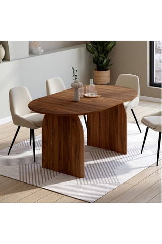 Mesa de comedor Japandi - 160 x 90 x 75 cm