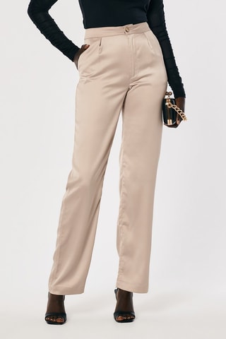Pantalon taille haute - Taupe
