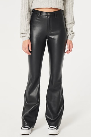 Pantalon flare taille haute - Noir