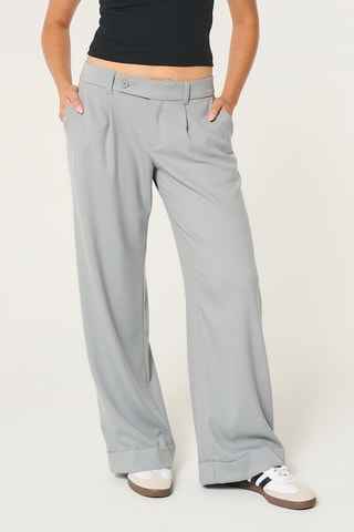 Broek Wide Legs - Lichtgrijs