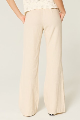 Pantalon flare en lin - Marron clair