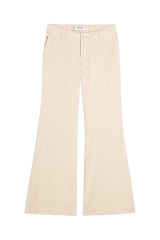 Pantalon flare en lin - Marron clair