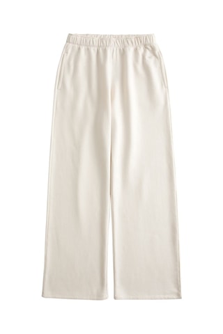 Pantalon wide legs polaire - Beige