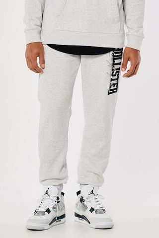 Pantalon de survêtement relaxed - Gris clair chiné