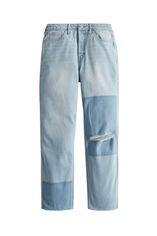 Jean straight taille haute - Bleu clair