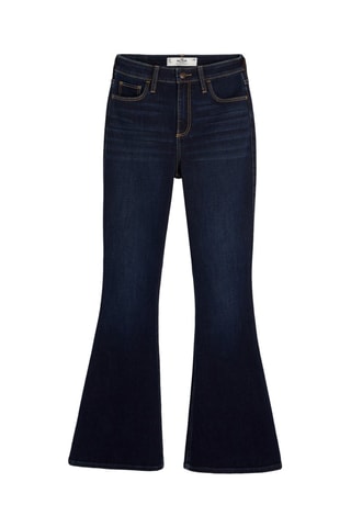 Jean flare taille haute - Bleu foncé