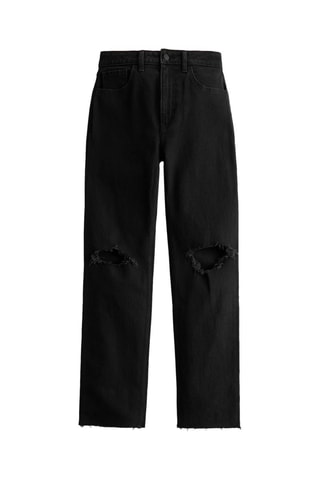 Jean straight taille haute - Noir
