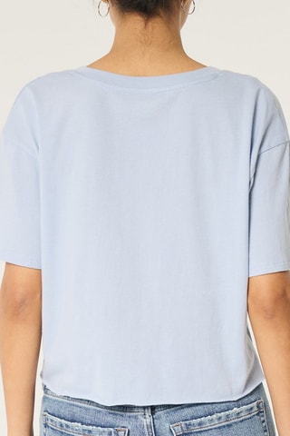 Crop top oversize - Bleu clair