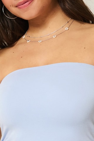 Top bustier réversible - Ciel