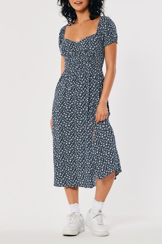 Robe midi - Bleu marine
