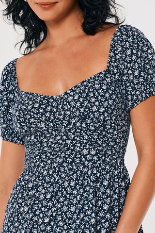Robe midi - Bleu marine