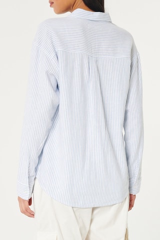 Chemisier oversize en lin - Bleu clair