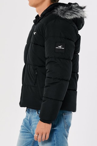 Doudoune à capuche - Noir