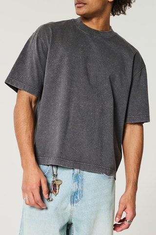 T-shirt boxy - Gris chiné