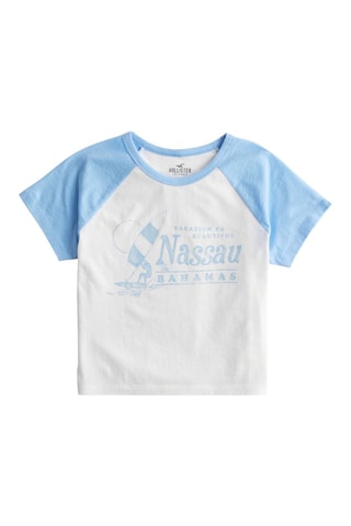 T-shirt relaxed - Bleu clair