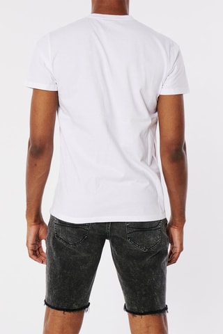 6 t-shirts - Blanc, rouge et bleu cobalt