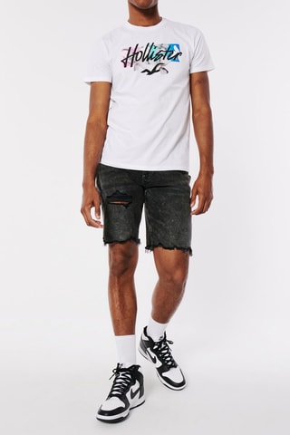 6 t-shirts - Blanc, rouge et bleu cobalt