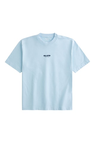 T-shirt boxy - Bleu
