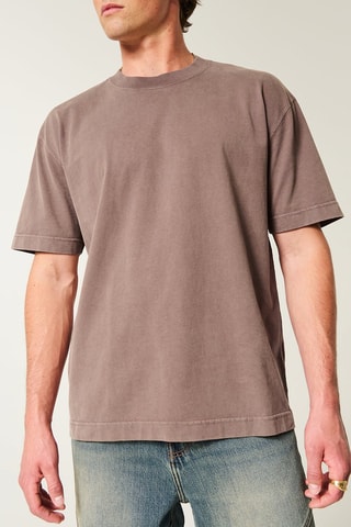 T-shirt boxy - Marron