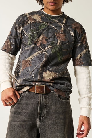 T-shirt boxy - Gris foncé