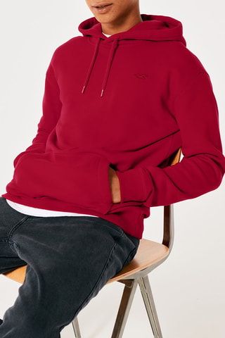 Sweat polaire à capuche - Rouge