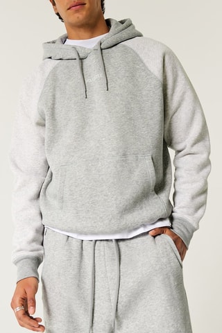 Sweat à capuche - Gris clair chiné